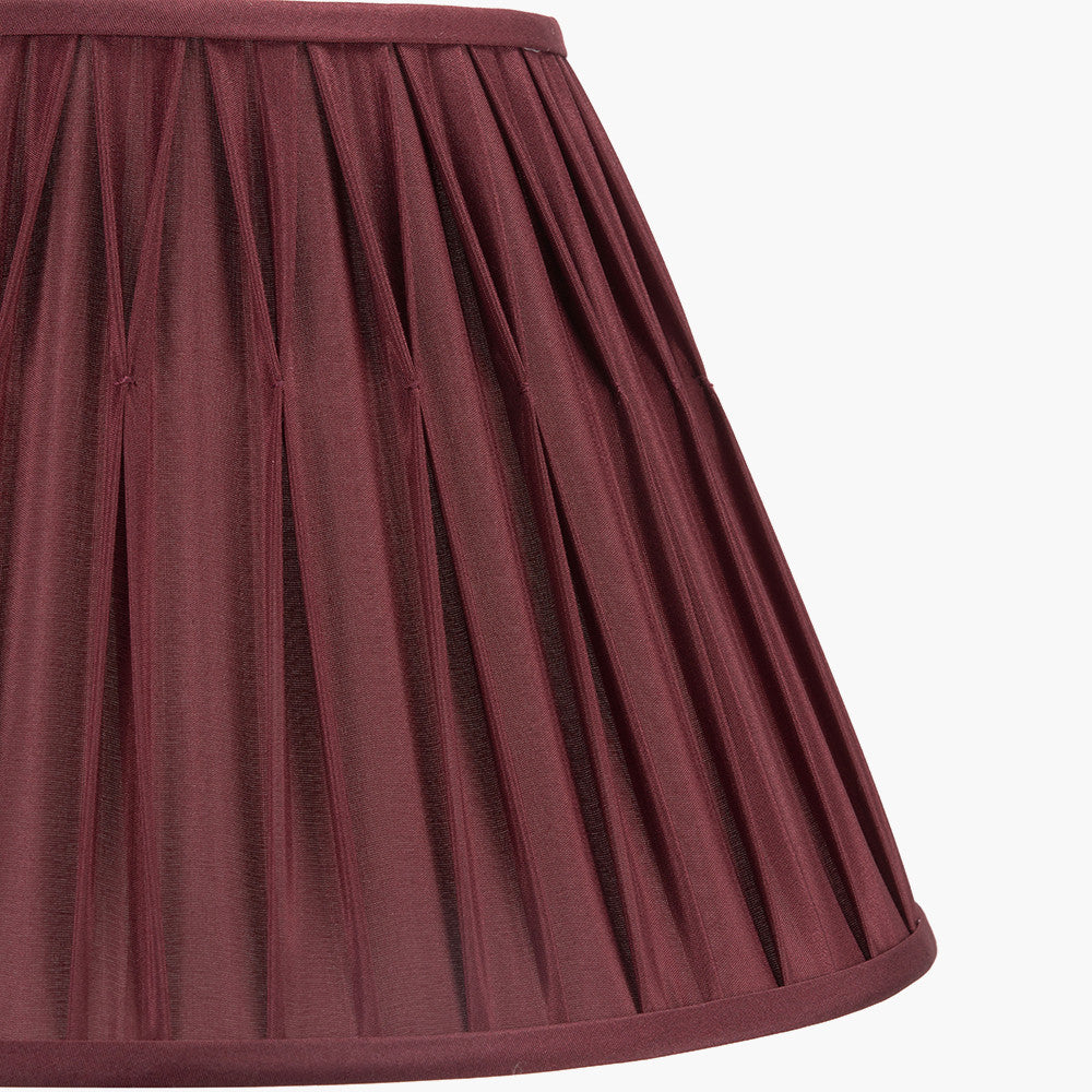 Garbo 45cm Mulberry Silk Mix Pinch Pleat Tapered Lampshade