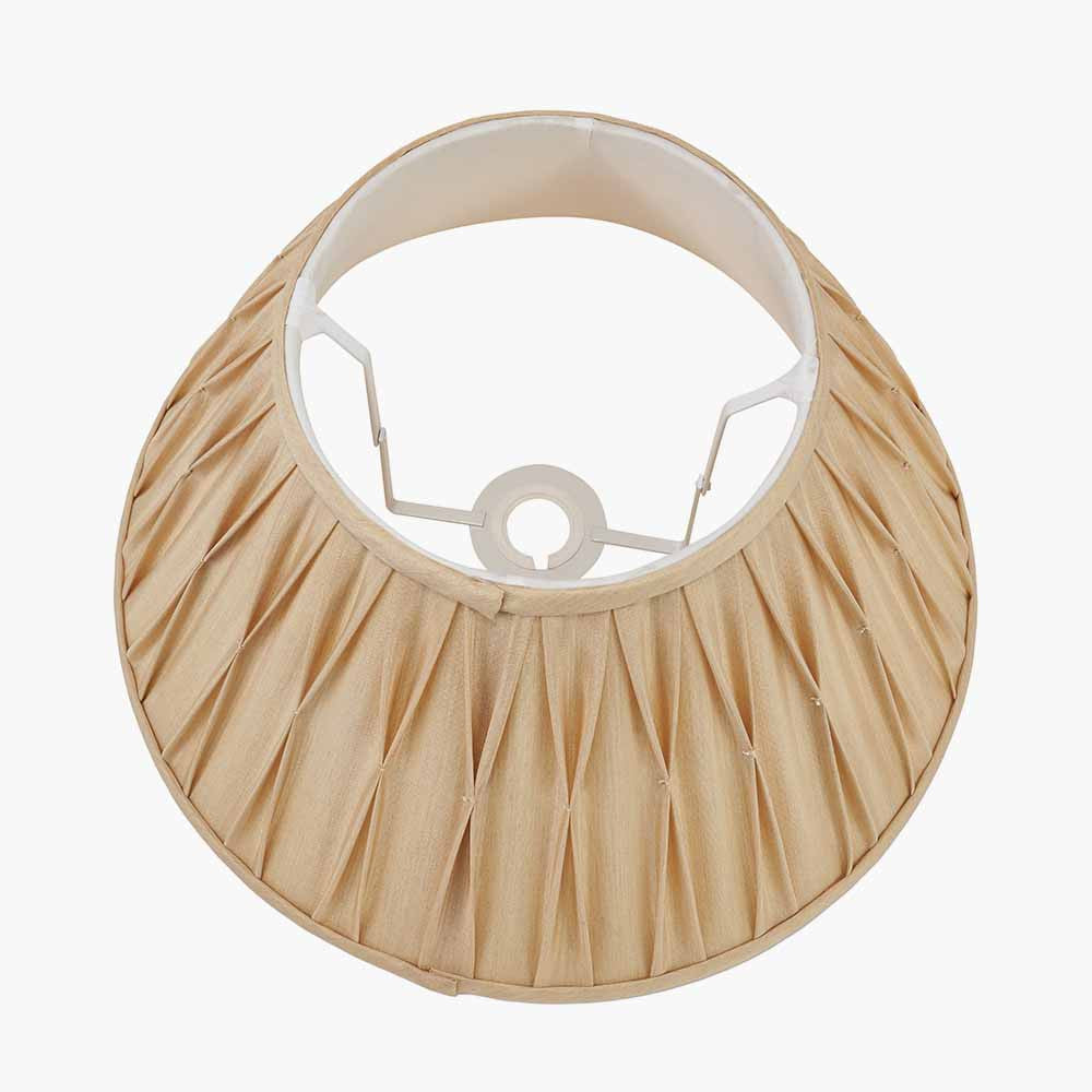Garbo 50cm Gold Polysilk Pinch Pleat Shade