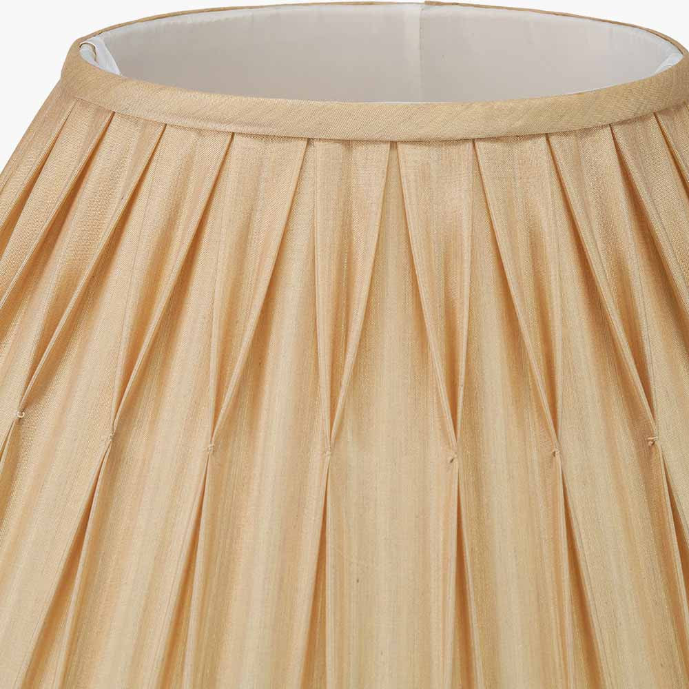 Garbo 50cm Gold Polysilk Pinch Pleat Shade