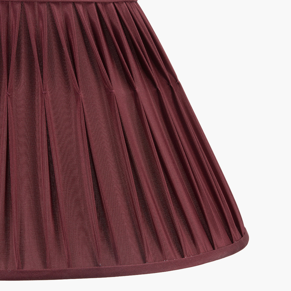 Garbo 50cm Mulberry Silk Mix Pinch Pleat Tapered Lampshade