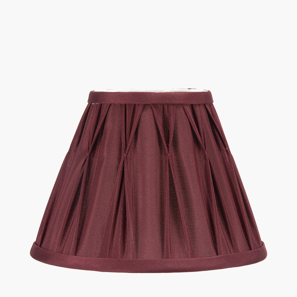 Garbo 20cm Mulberry Silk Mix Pinch Pleat Tapered Lampshade