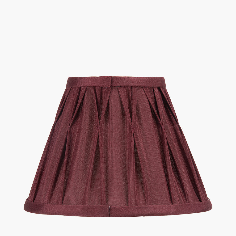 Garbo 20cm Mulberry Silk Mix Pinch Pleat Tapered Lampshade