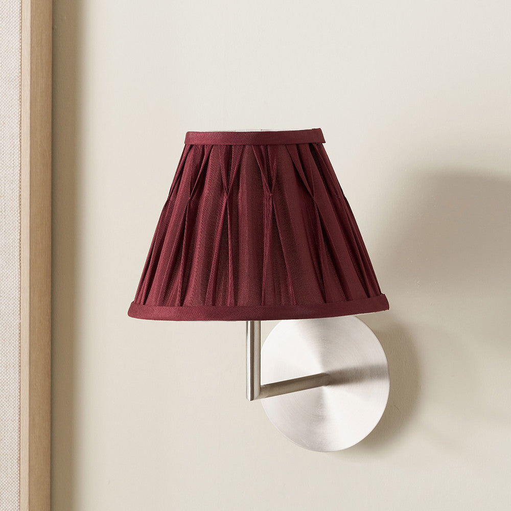 Garbo 20cm Mulberry Silk Mix Pinch Pleat Tapered Lampshade