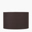 Lino 25cm Bitter Chocolate Self Lined Linen Cylinder Lampshade