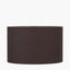 Lino 25cm Bitter Chocolate Self Lined Linen Cylinder Lampshade