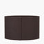 Lino 25cm Bitter Chocolate Self Lined Linen Cylinder Lampshade