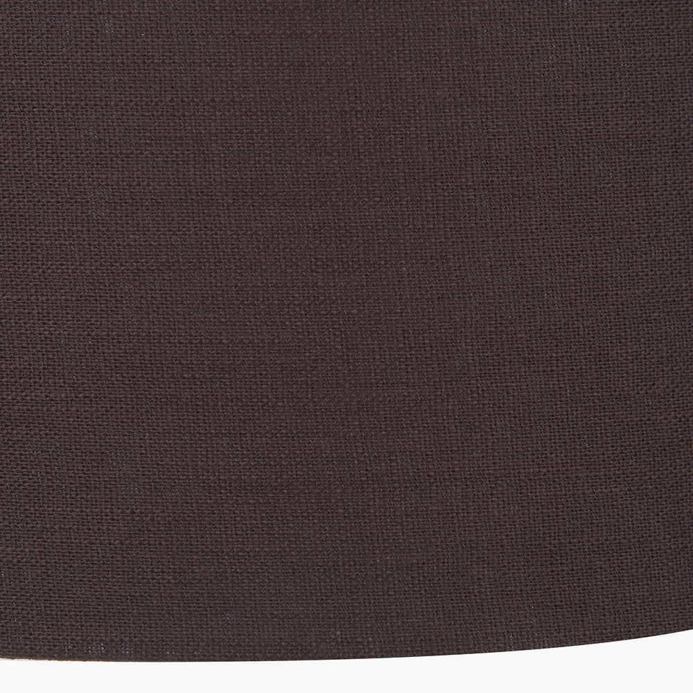 Lino 25cm Bitter Chocolate Self Lined Linen Cylinder Lampshade