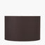 Lino 30cm Bitter Chocolate Self Lined Linen Cylinder Lampshade