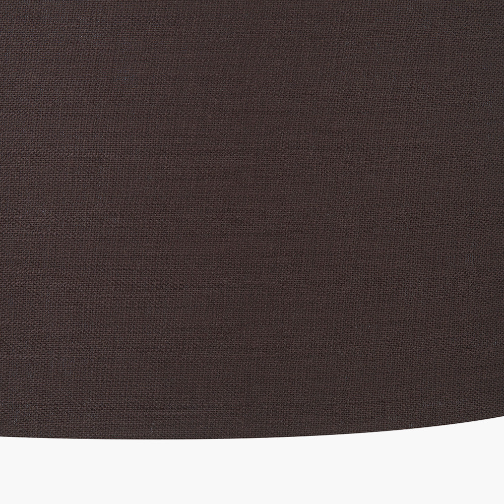 Lino 30cm Bitter Chocolate Self Lined Linen Cylinder Lampshade