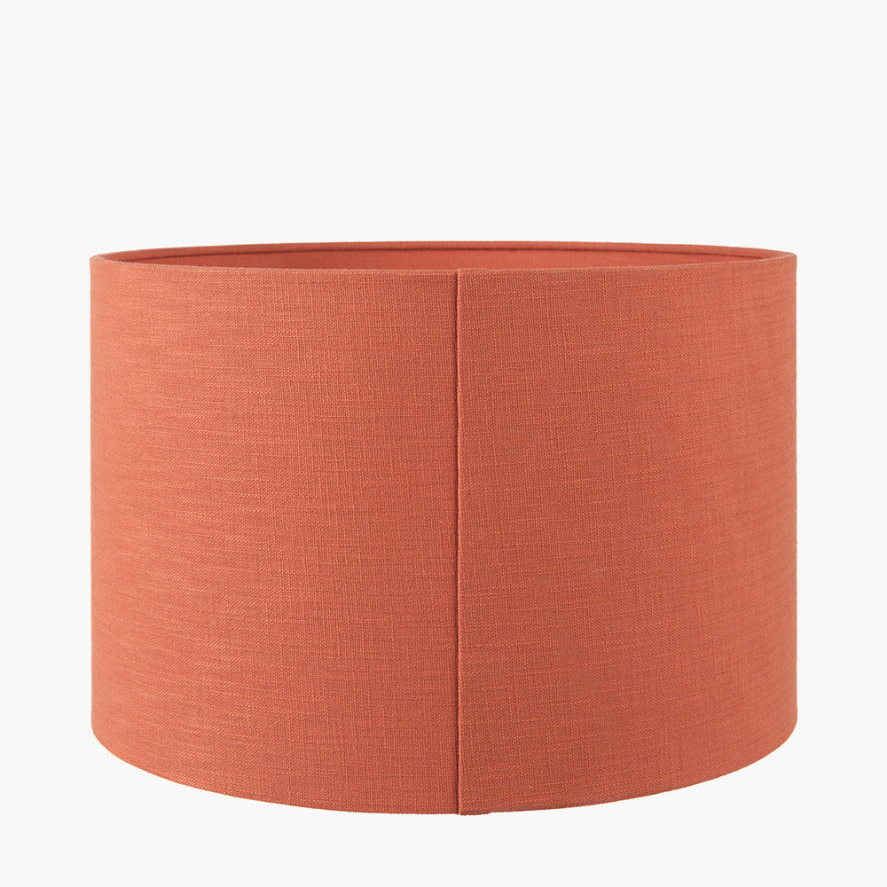 Lino 30cm Cinnamon Self Lined Linen Cylinder Lampshade