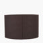 Lino 35cm Bitter Chocolate Self Lined Linen Cylinder Lampshade