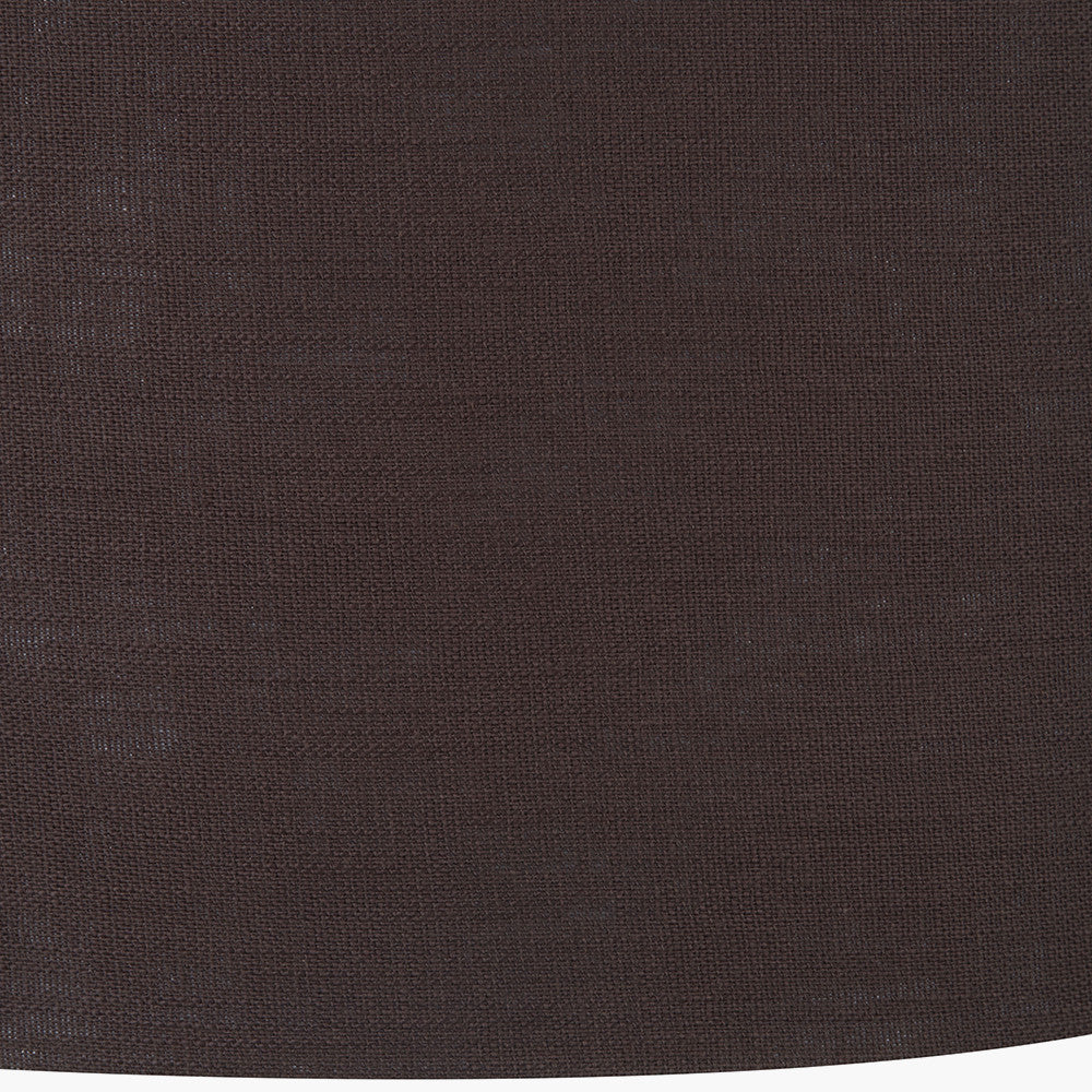 Lino 35cm Bitter Chocolate Self Lined Linen Cylinder Lampshade