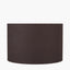Lino 40cm Bitter Chocolate Self Lined Linen Cylinder Lampshade