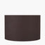 Lino 40cm Bitter Chocolate Self Lined Linen Cylinder Lampshade