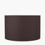 Lino 45cm Bitter Chocolate Self Lined Linen Cylinder Lampshade