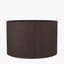 Lino 45cm Bitter Chocolate Self Lined Linen Cylinder Lampshade