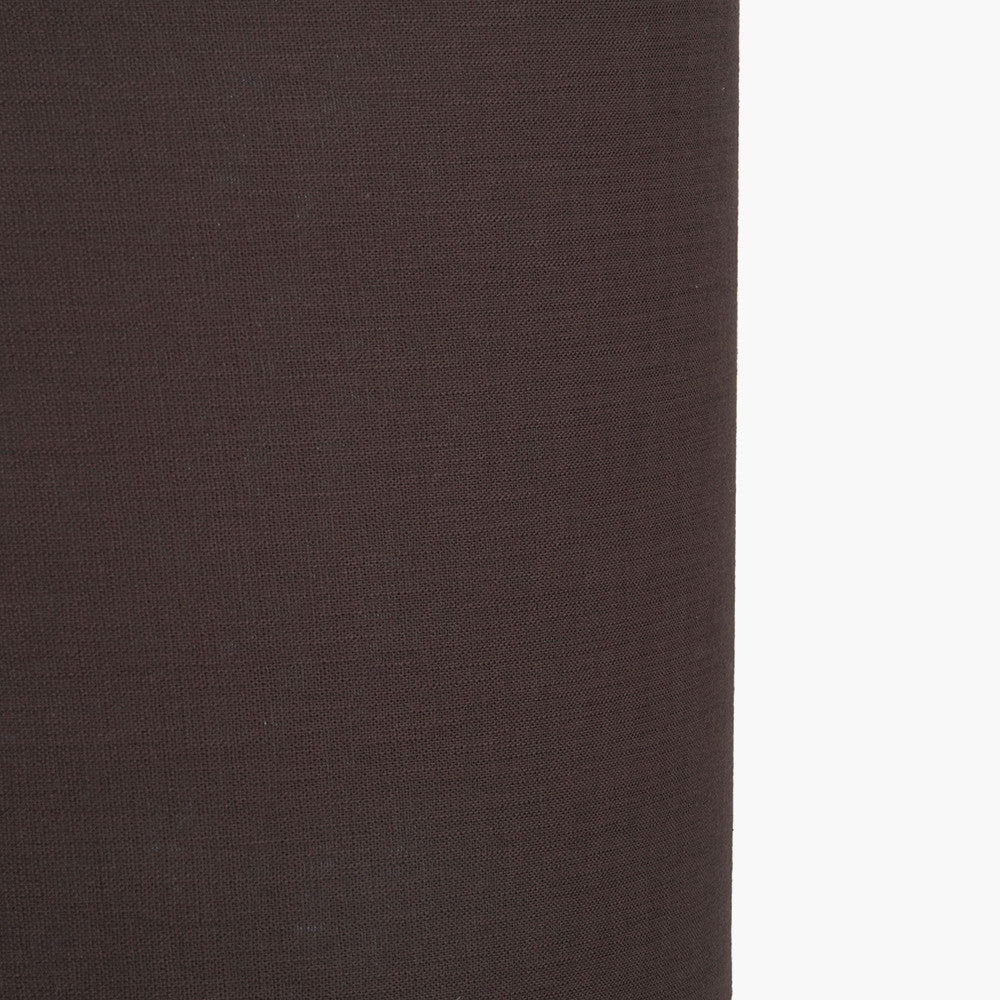 Lino 45cm Bitter Chocolate Self Lined Linen Cylinder Lampshade