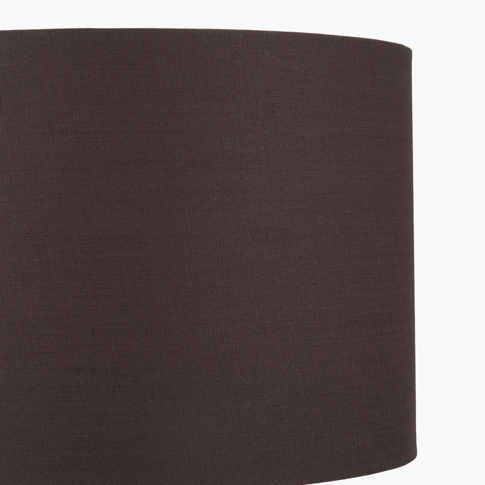 Lino 50cm Bitter Chocolate Self Lined Linen Cylinder Lampshade