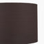 Lino 50cm Bitter Chocolate Self Lined Linen Cylinder Lampshade