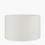 Lino 45cm White Self Lined Linen Drum Shade } OUTLET