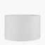 Lino 45cm White Self Lined Linen Drum Shade } OUTLET