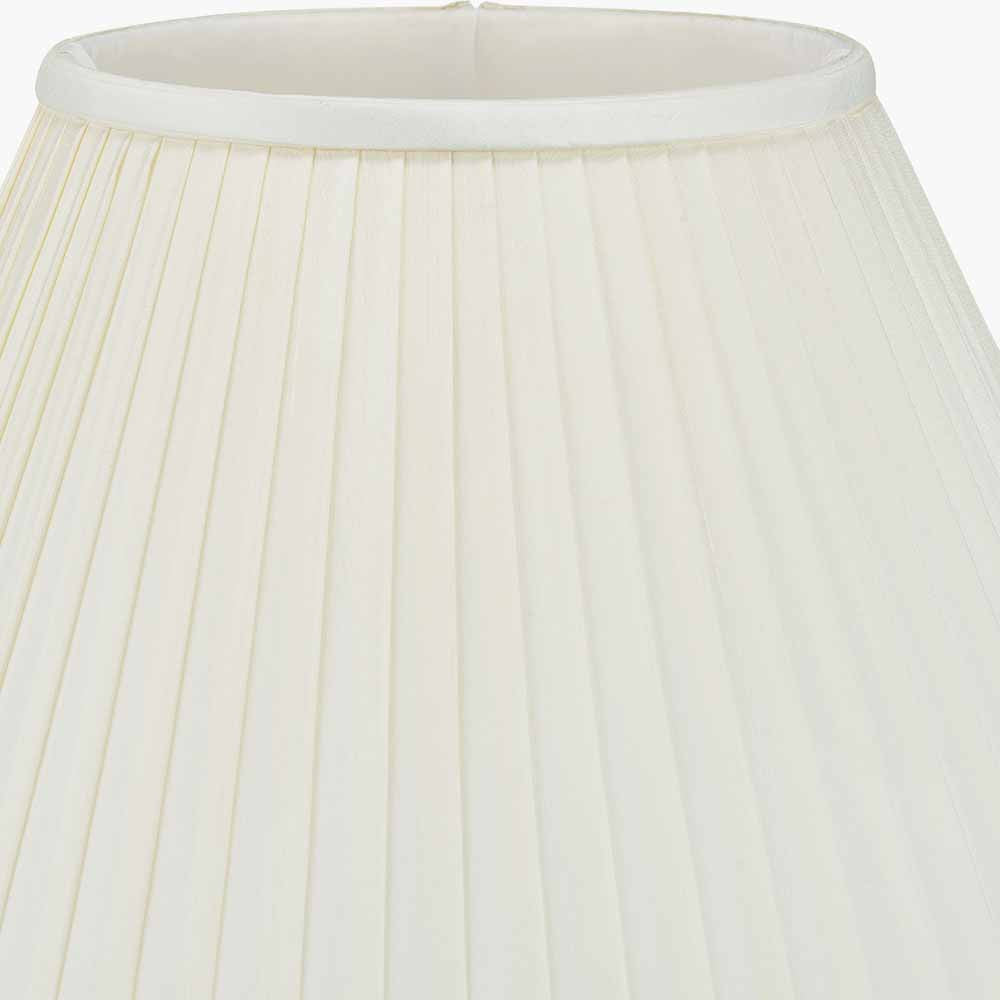 Bacall 30cm Almond Silk Knife Pleat Empire Lampshade