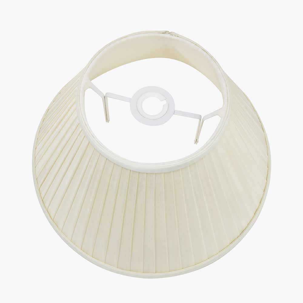 Bacall 40cm Almond Silk Knife Pleat Empire Shade