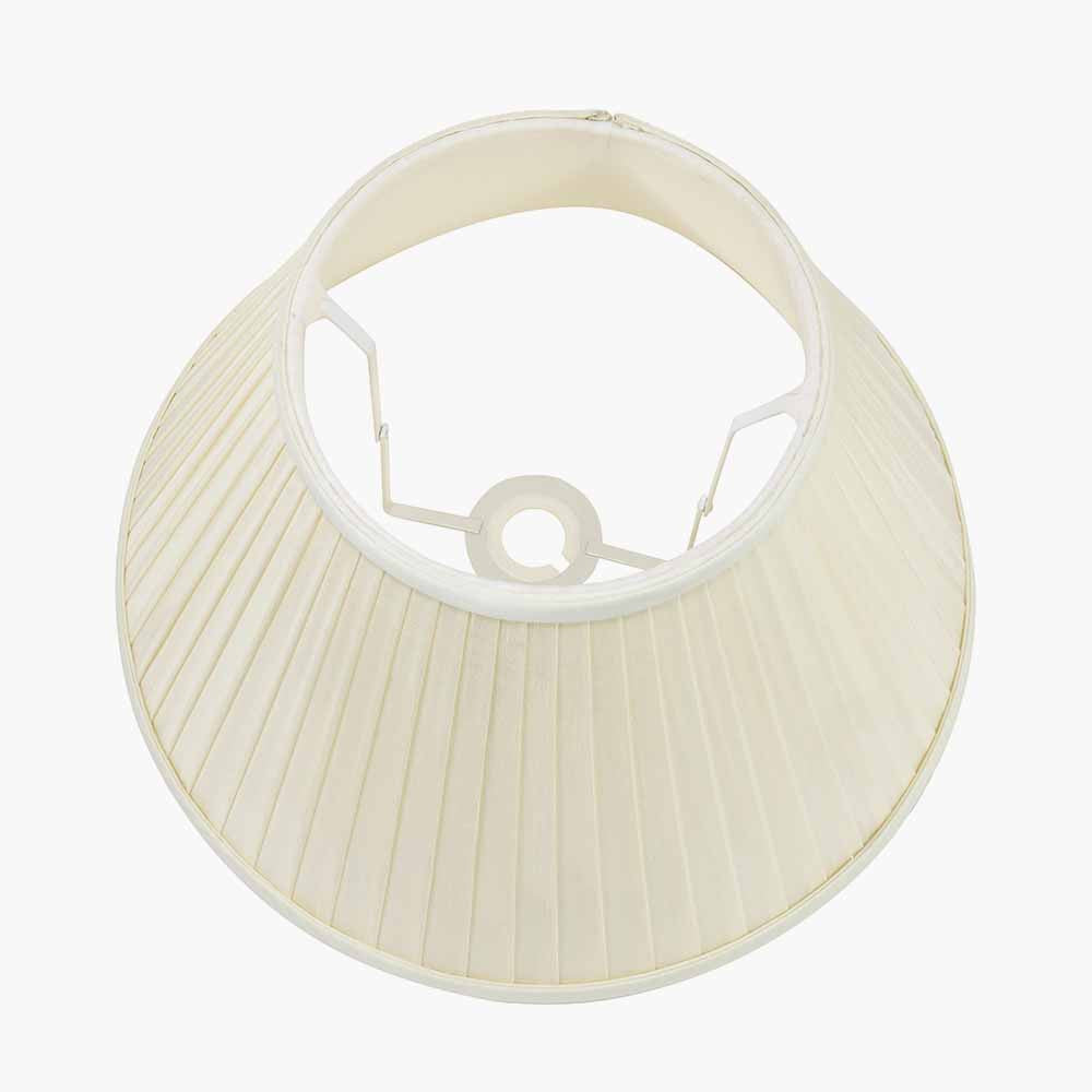 Bacall 40cm Almond Silk Knife Pleat Empire Shade