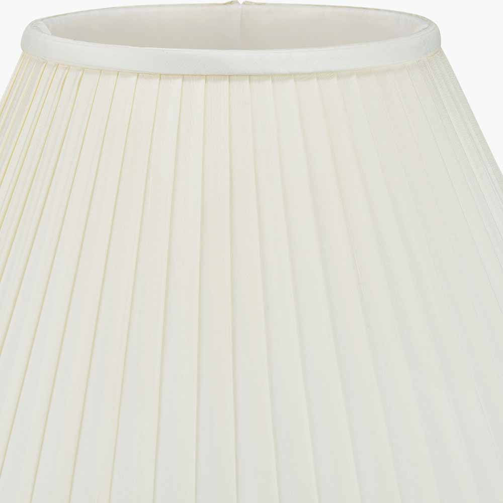 Bacall 40cm Almond Silk Knife Pleat Empire Shade