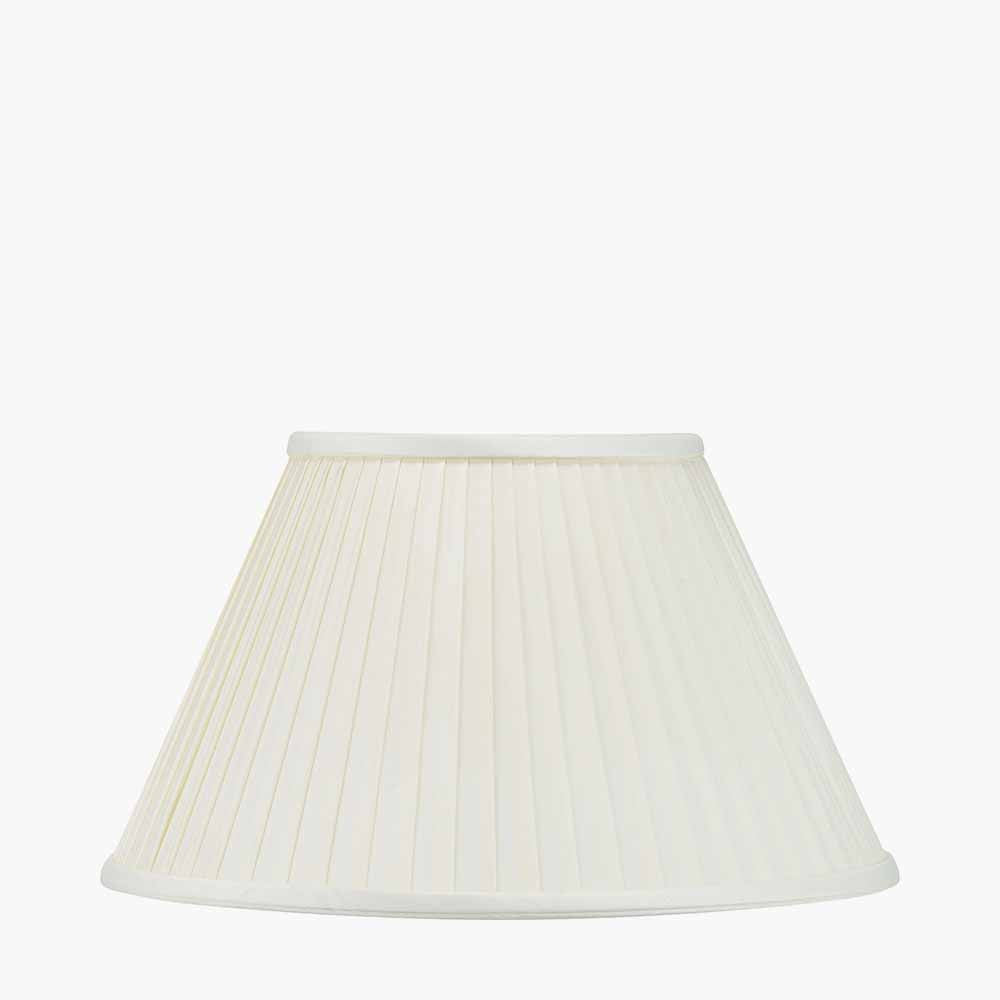 Bacall 45cm Almond Silk Knife Pleat Empire Shade