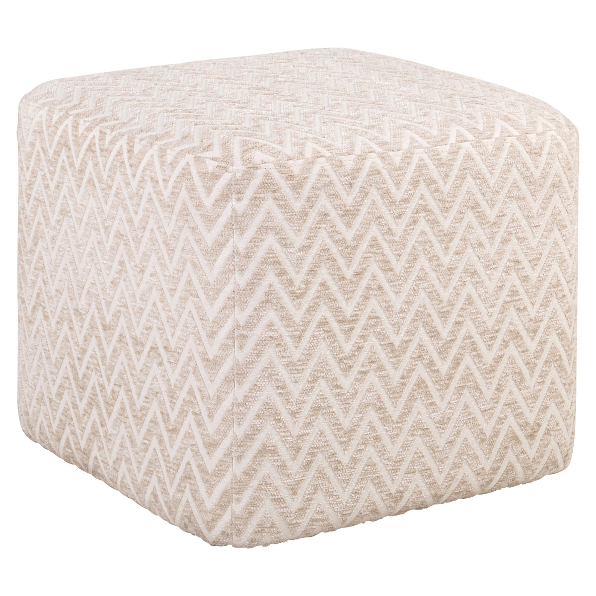 Pouffe & Footstool Ciela beige chevron 