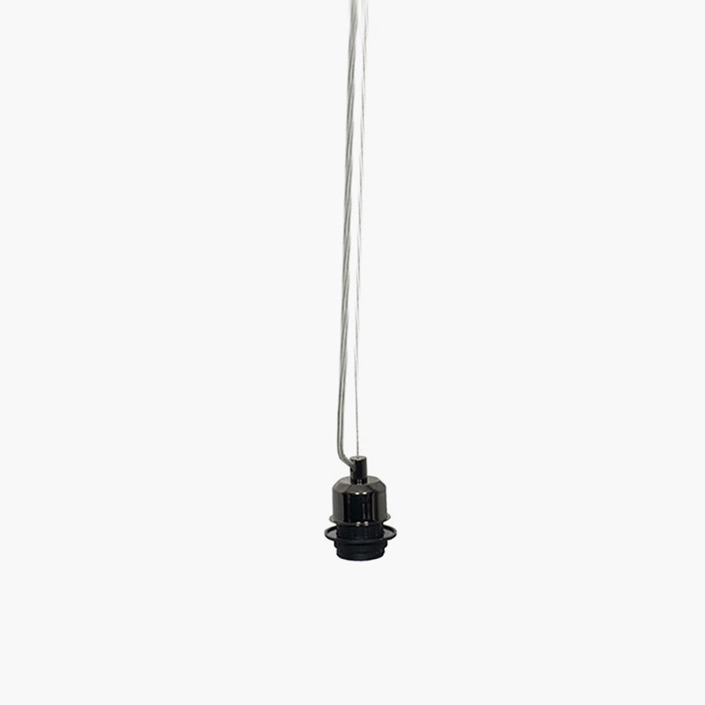 Black Chrome Contemporary Electrified E27 Ceiling Fitting