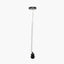 Black Chrome Contemporary Electrified E27 Ceiling Fitting