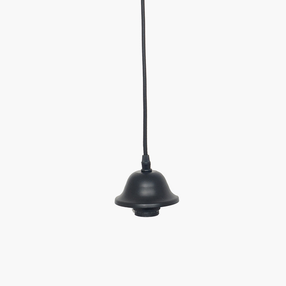 Black Retro Electrified E27 Ceiling Fitting