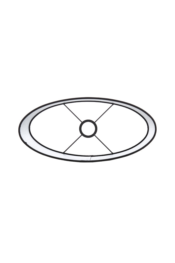 Shade oval straight slim 30-15-25 cm SENDAI black