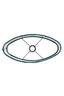 Shade oval straight slim 45-21-32 cm OSIRE petrol