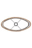 Shade oval straight slim 45-21-32 cm OSIRE terra-brown