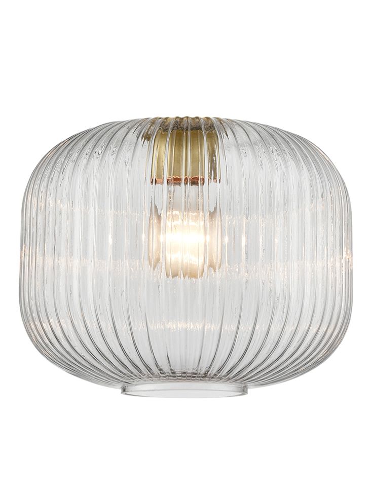 Ribbed Clear Glass 255mm