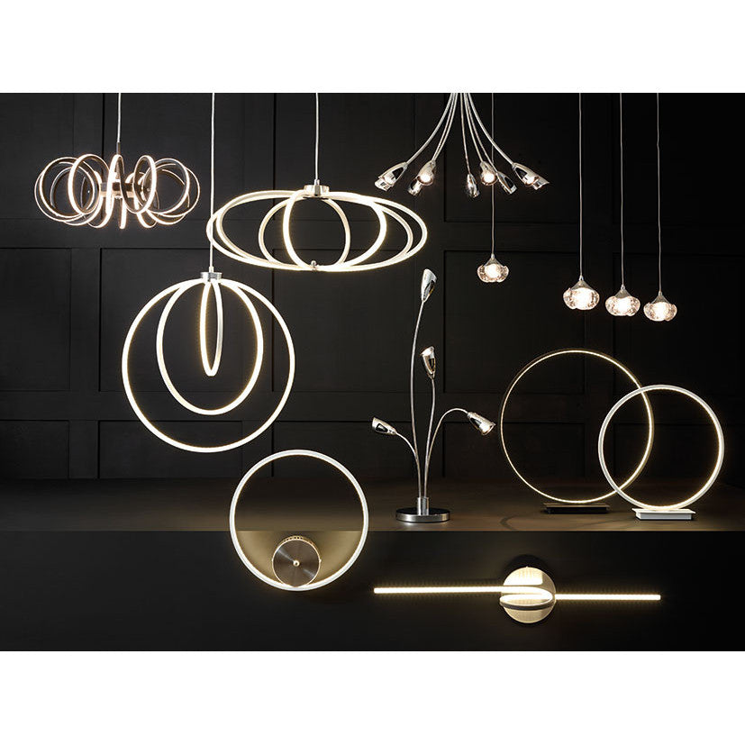 Zion Black LED Spiral Wall Light