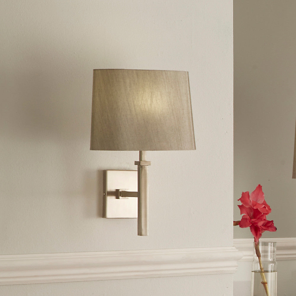 Hilton Satin Silver Metal Wall Light