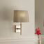 Hilton Satin Silver Metal Wall Light