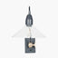 Canton Matt Black Metal and Clear Glass Cone Wall Light