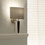 Lowry Brushed Silver and Matt Black Metal Wall Lamp
