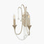 Belle Antique Silver Leaf Metal & Beaded 2 Light Wall Light