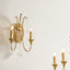 Belle Antique Silver Leaf Metal & Beaded 2 Light Wall Light