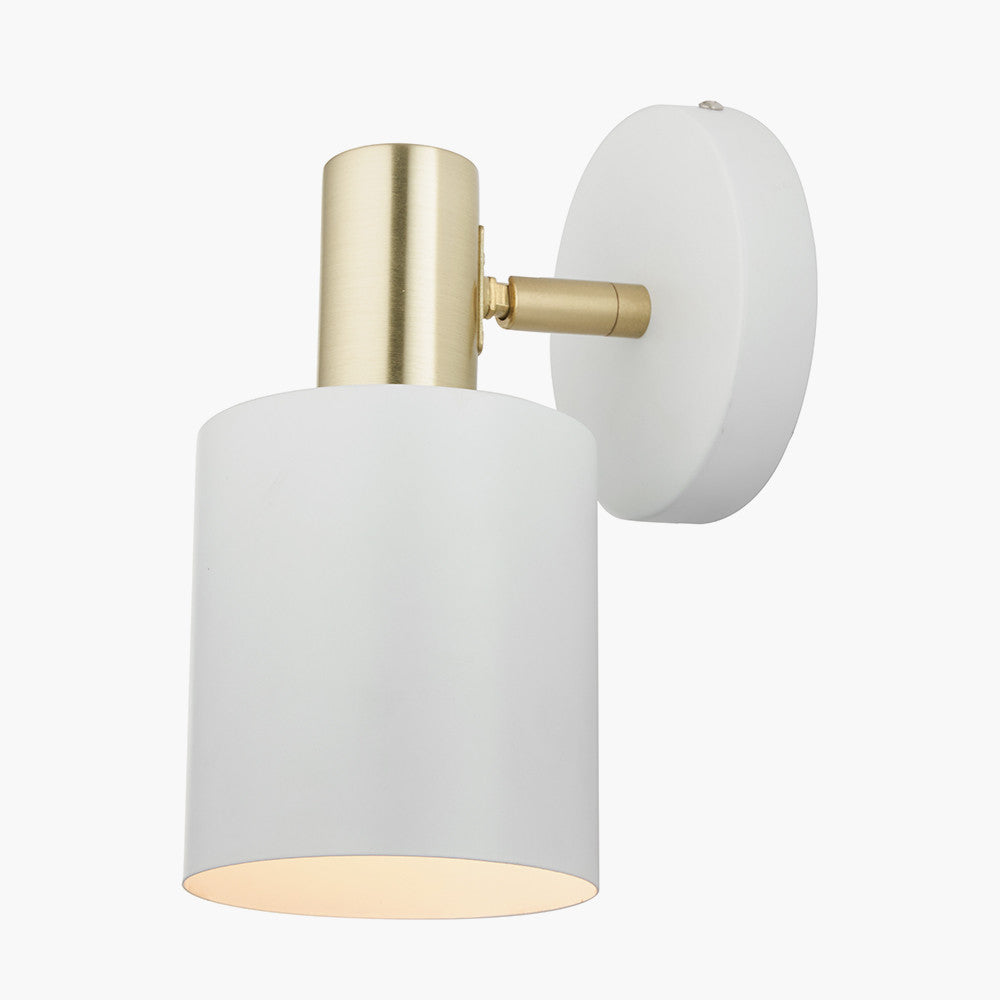 Biba White and Gold Retro Wall Light | OUTLET