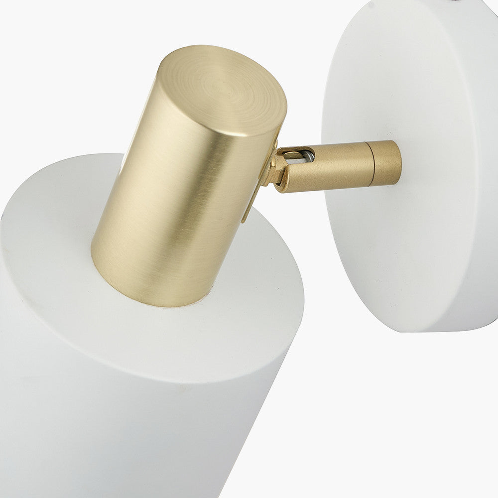 Biba White and Gold Retro Wall Light | OUTLET