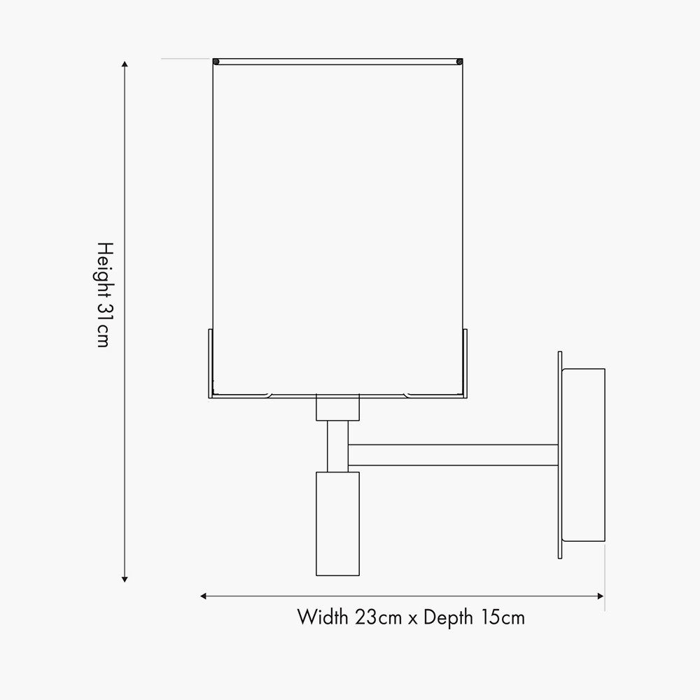 Midland Brushed Nickel and Grey Marble Effect Wall Light