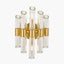 Brielle Clear Glass and Antique Brass 2 Wall Light