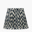 Piero Antique Bronze Metal Double Wall Light with Vienna 16cm Black Chevron Mushroom Pleat Lampshade